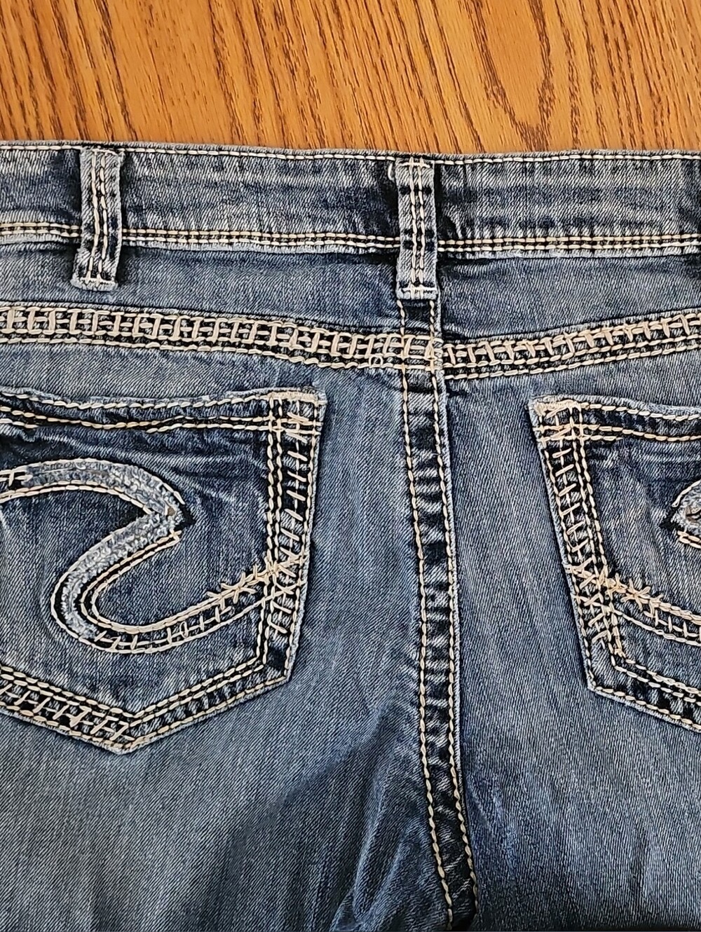 Silver Aiko Mid Boot Jeans Size 34